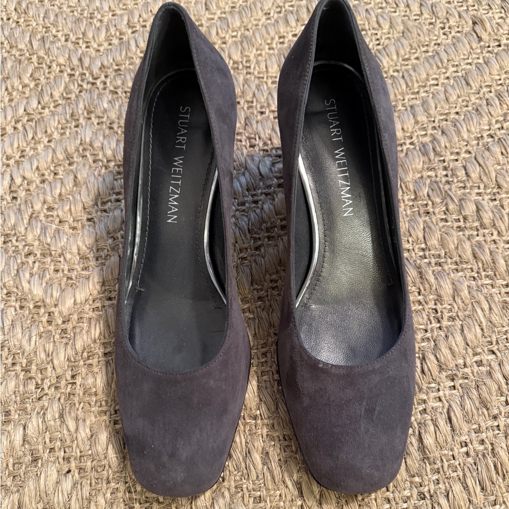 Stuart Weitzman Suede Block Heel - 7.5